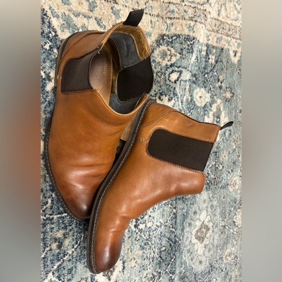 Men's Kingsley Vionic Brown Leather Ankle Boots, size 13 - Picture 2 of 6